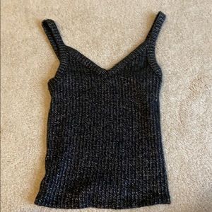 Black with sparkle tank top from American Eagle
